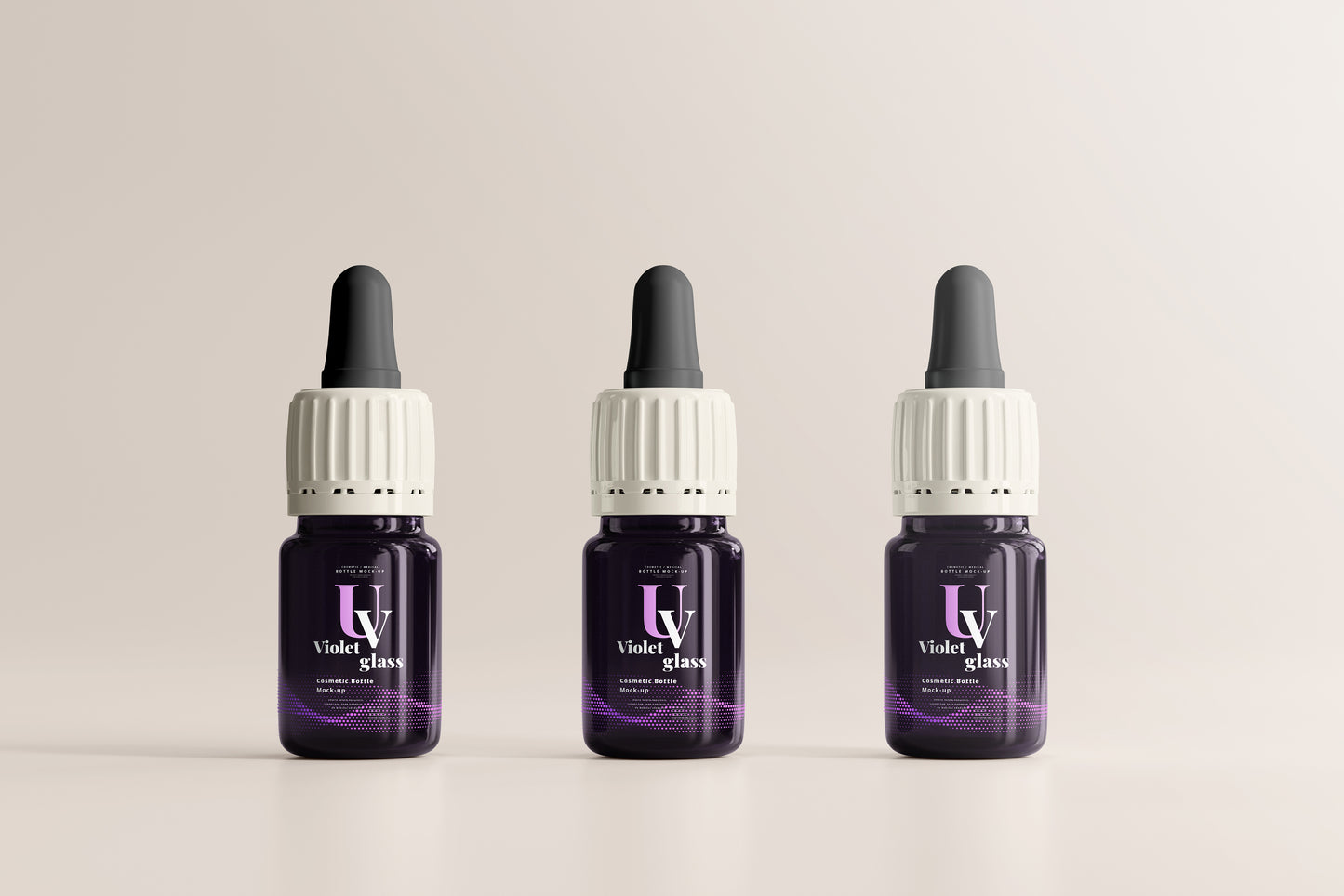 UV Glass Small Dropper Bottle Mockups