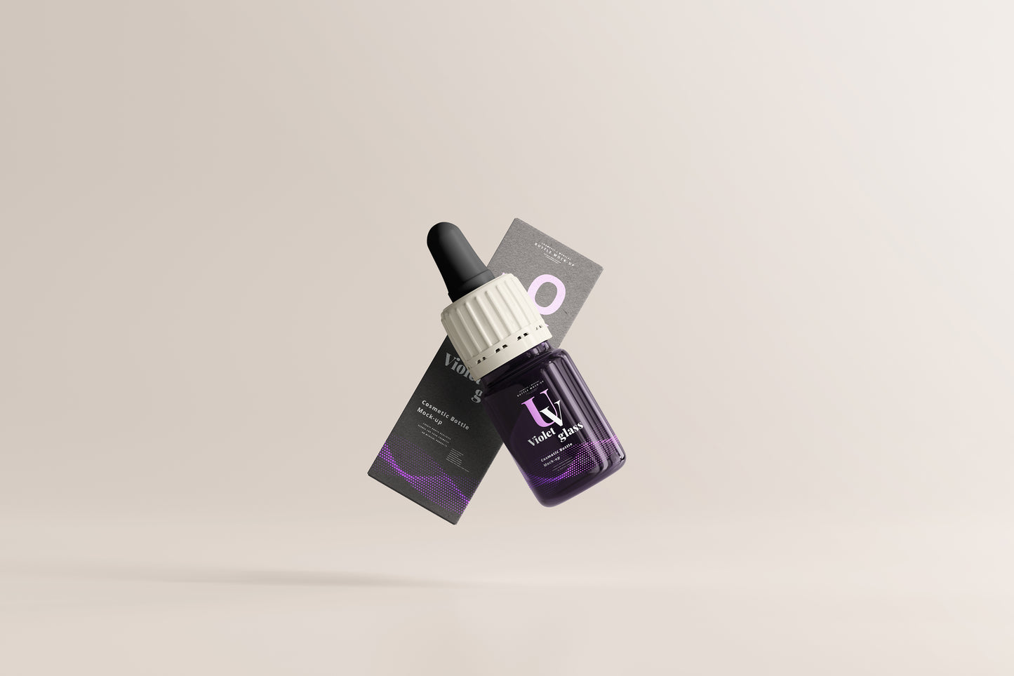 UV Glass Small Dropper Bottle Mockups