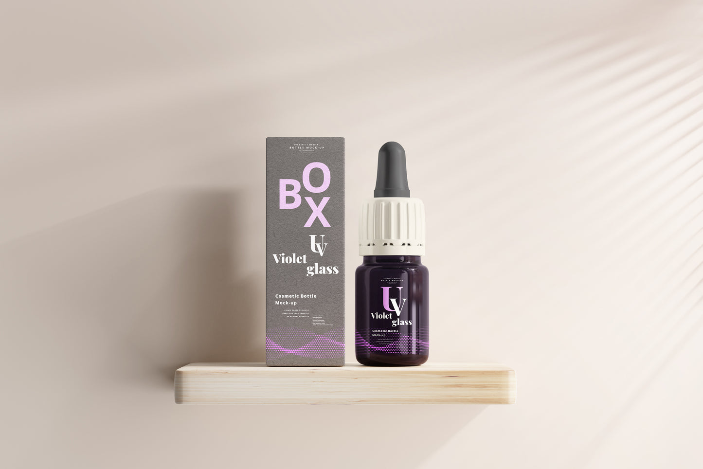 UV Glass Small Dropper Bottle Mockups