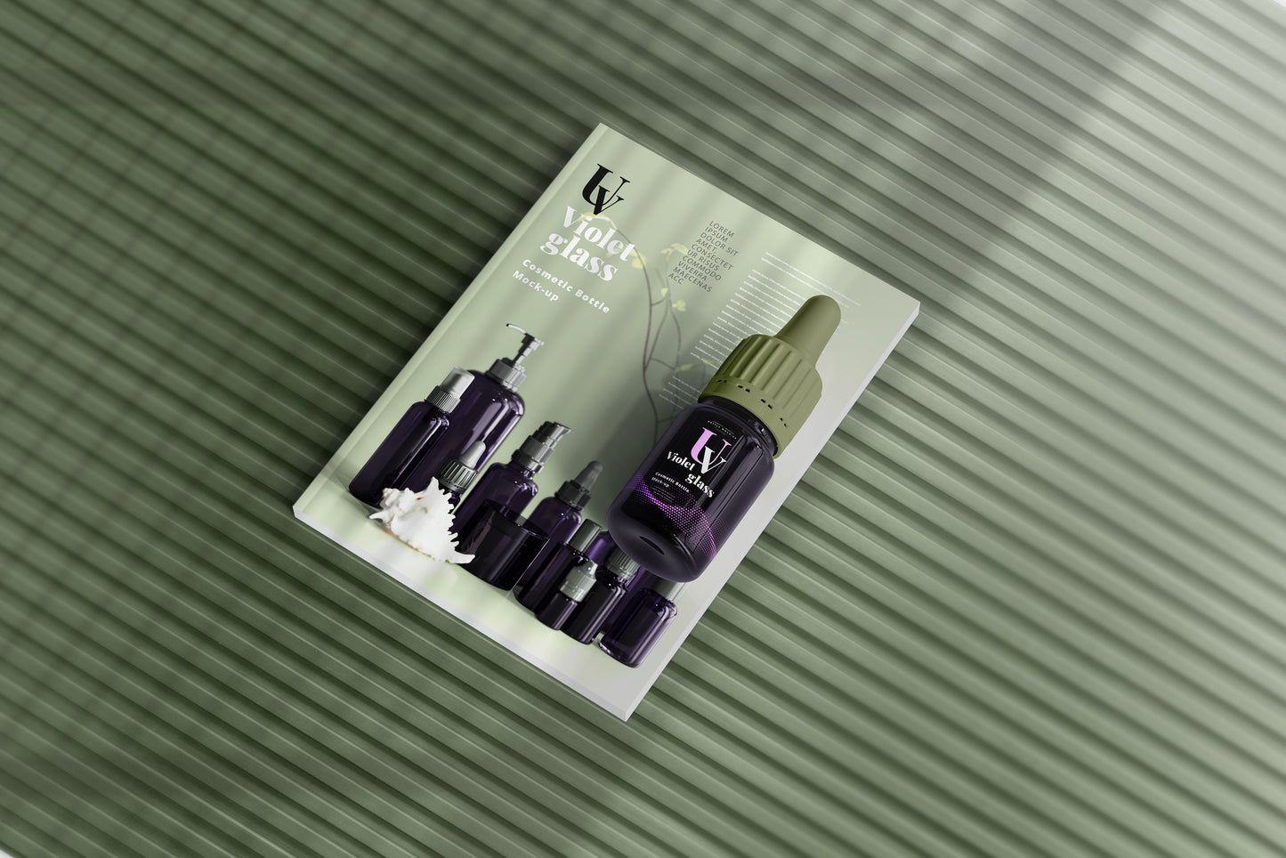 UV Glass Small Dropper Bottle Mockups