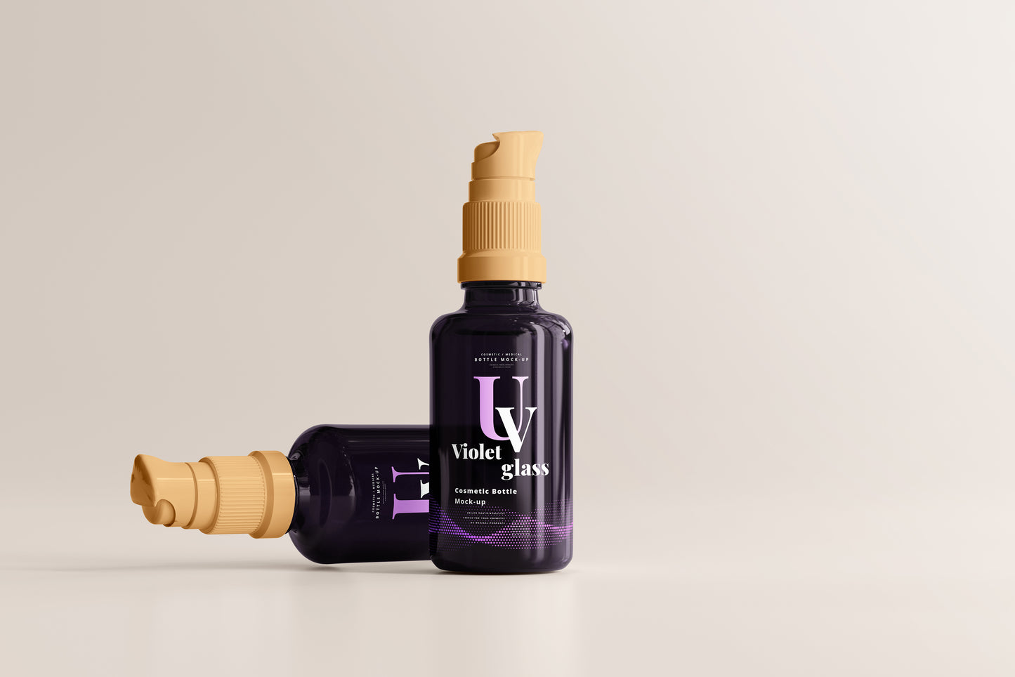 UV Glass Cosmetic Spray Bottle Mockups