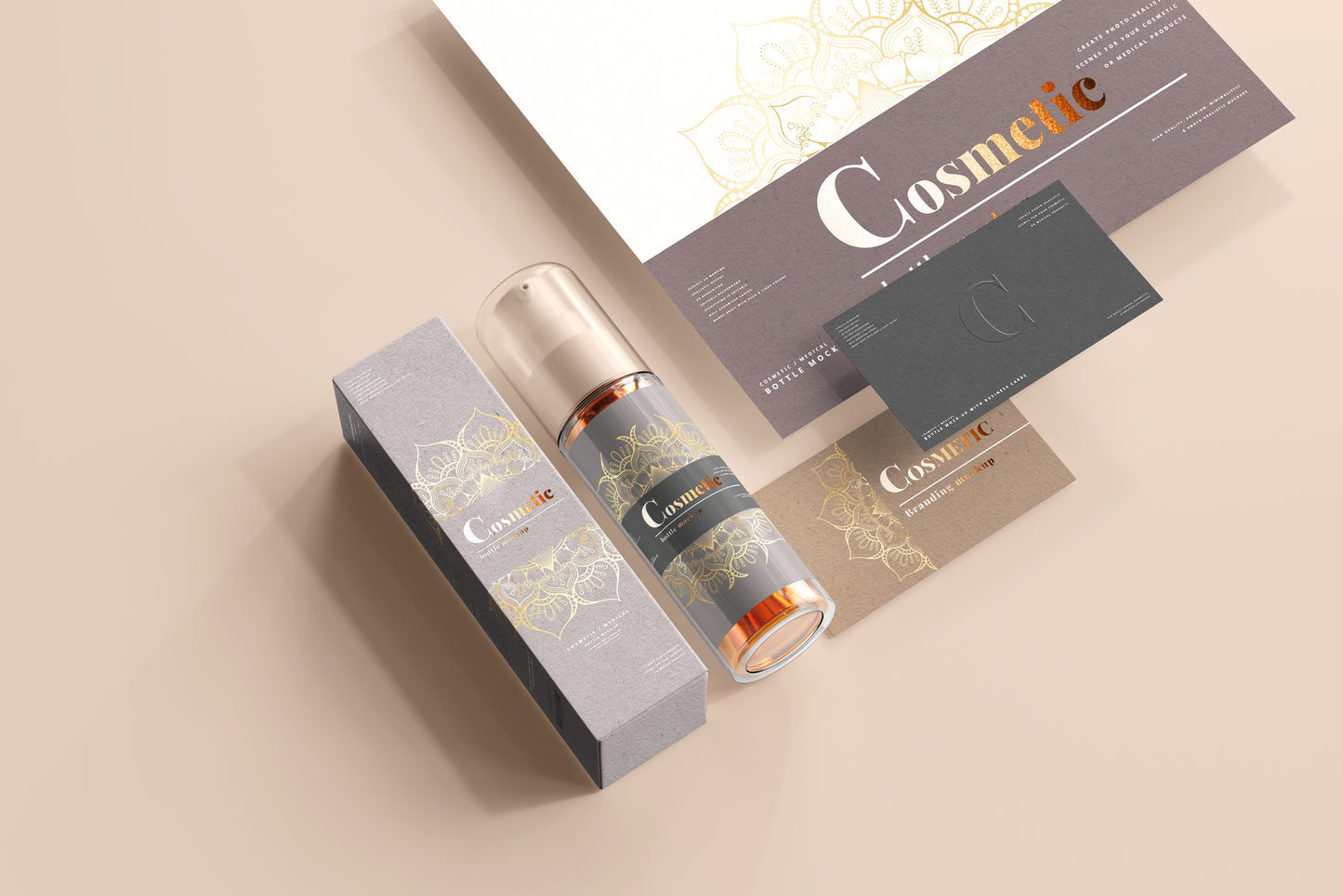 Spray Bottle Label Mockup