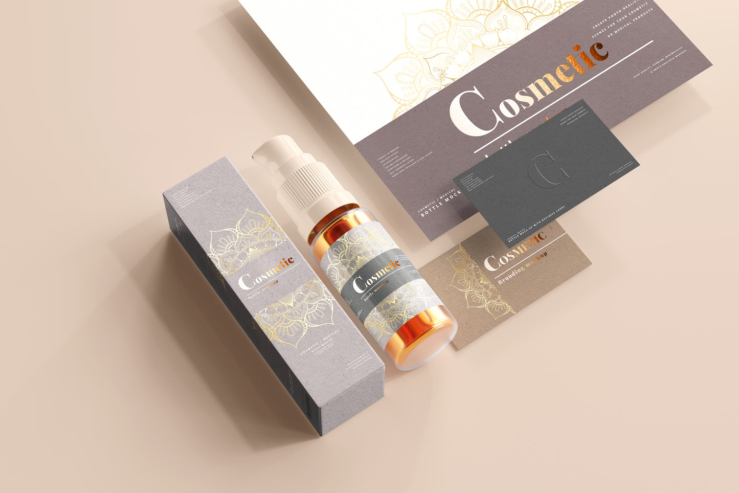 Spray Bottle Label Mockup