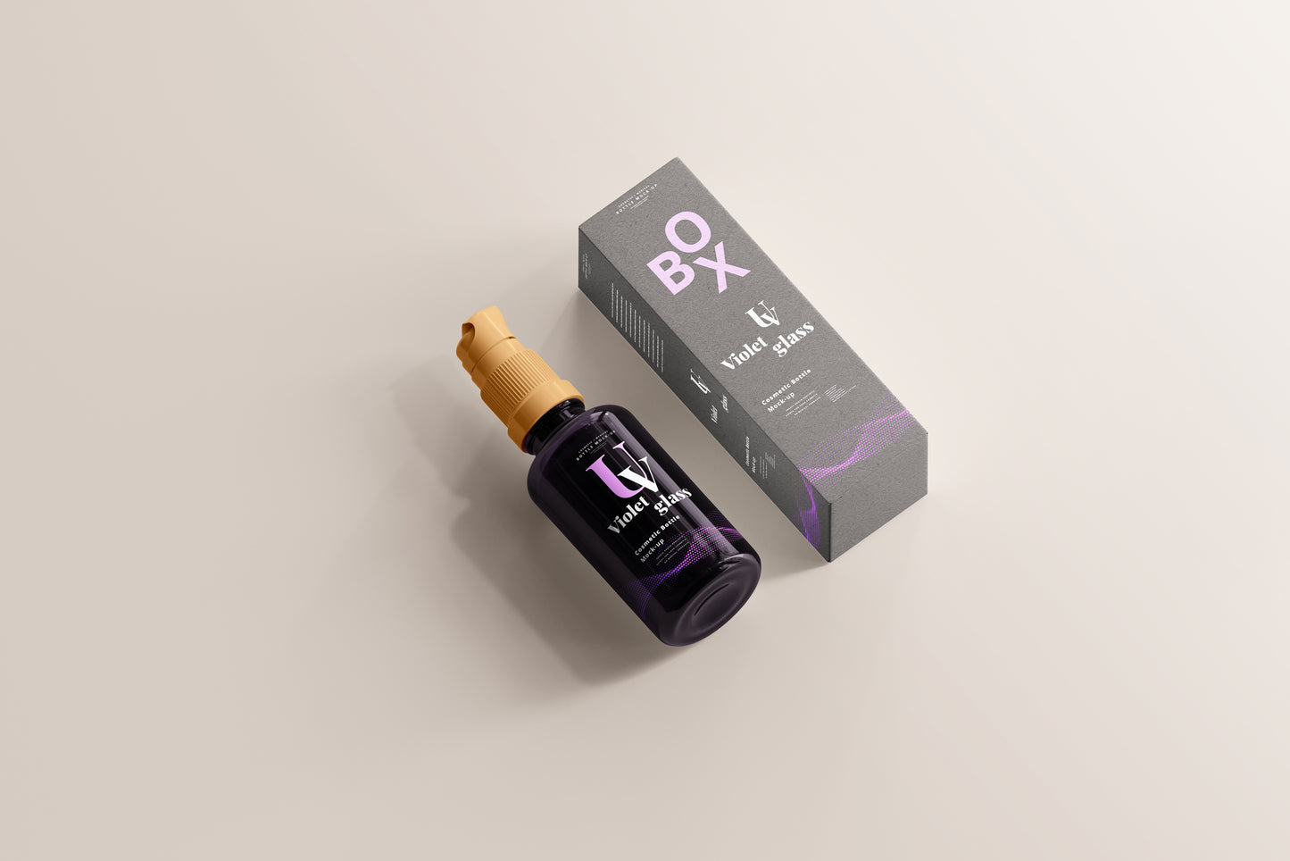 UV Glass Cosmetic Spray Bottle Mockups