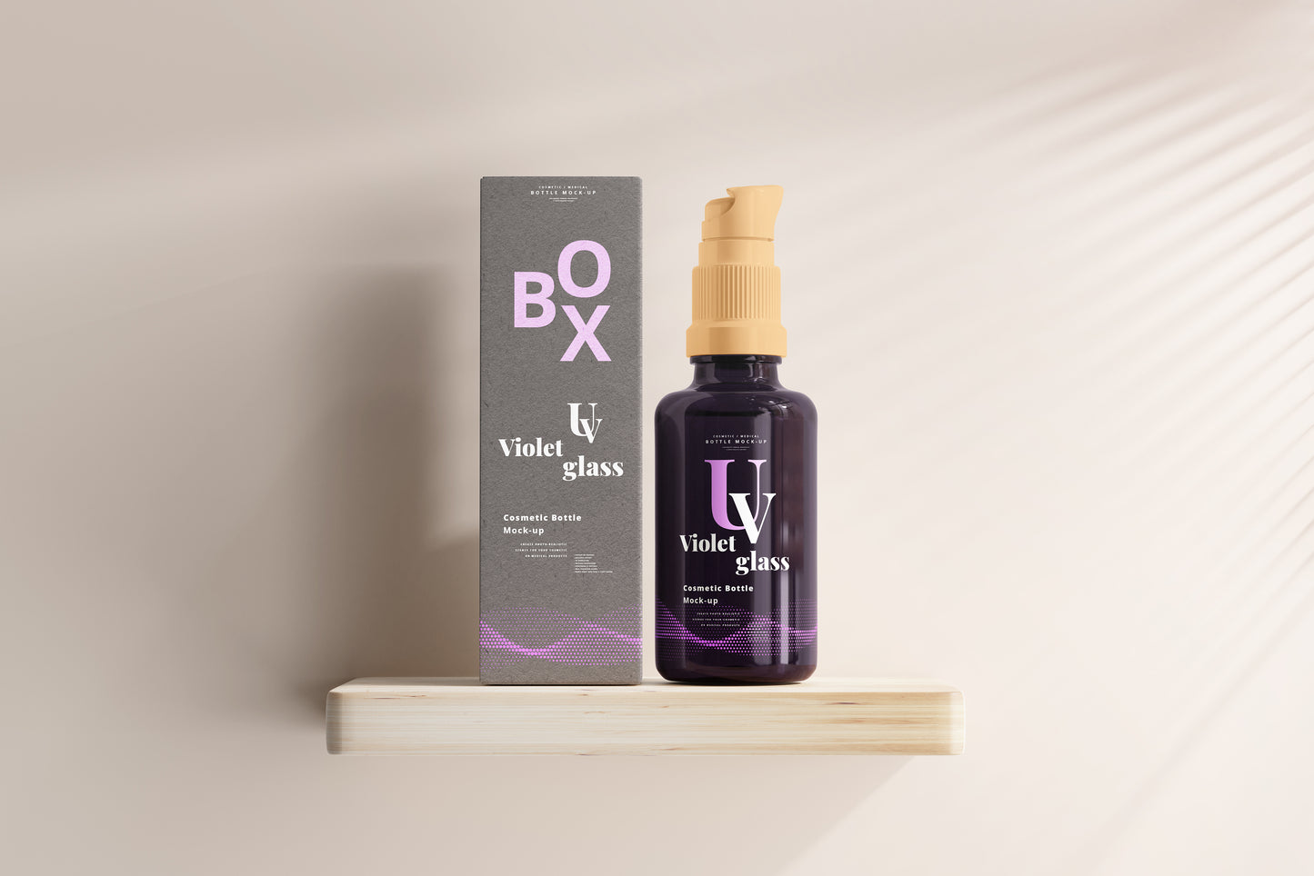 UV Glass Cosmetic Spray Bottle Mockups