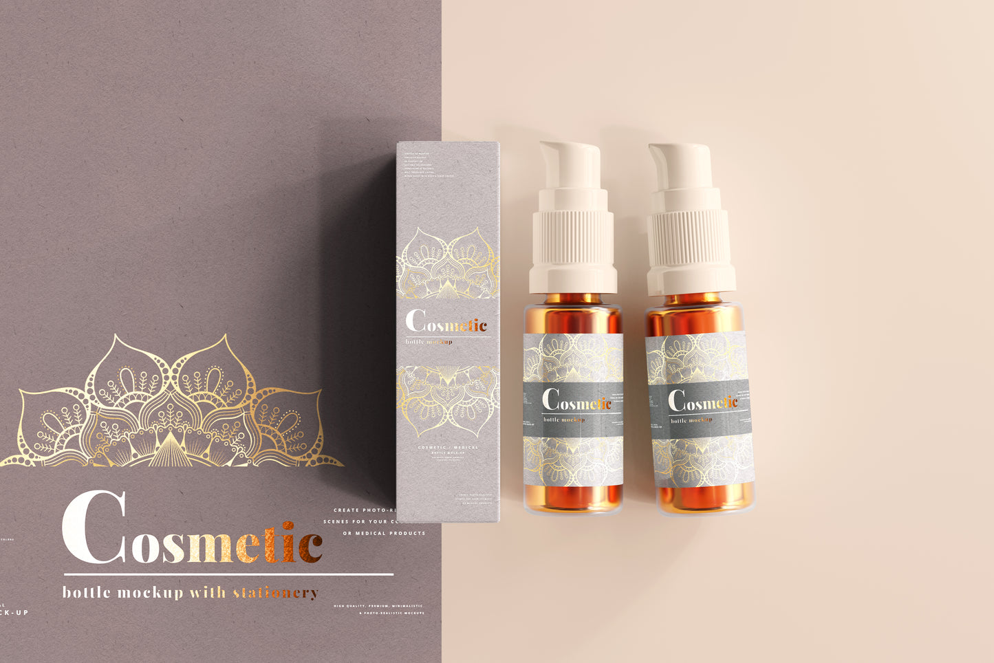 Spray Bottle Label Mockup