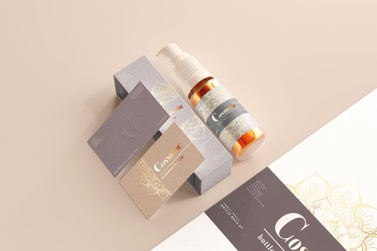 Spray Bottle Label Mockup