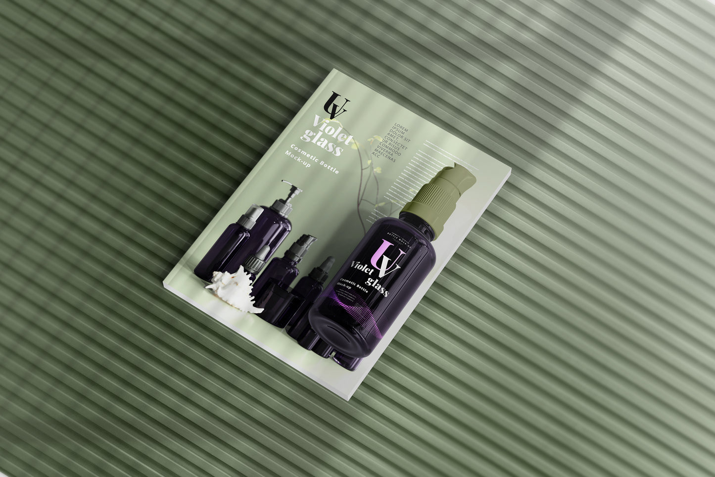 UV Glass Cosmetic Spray Bottle Mockups