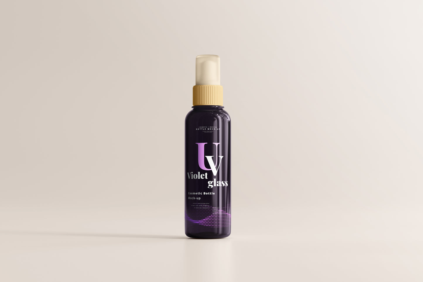 UV Glass Cosmetic Spray Bottle Mockups