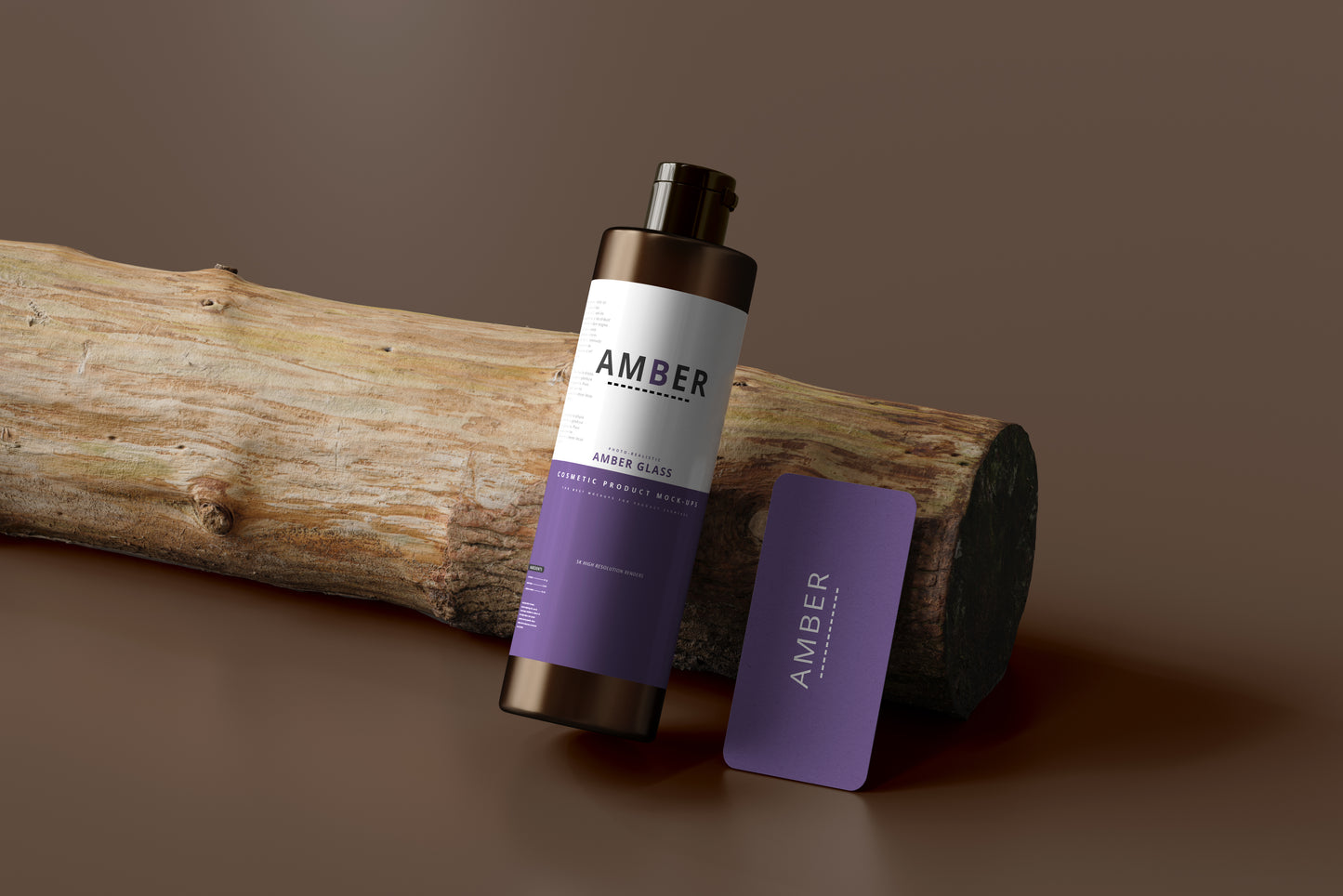 Amber Glass Bottle Mockups