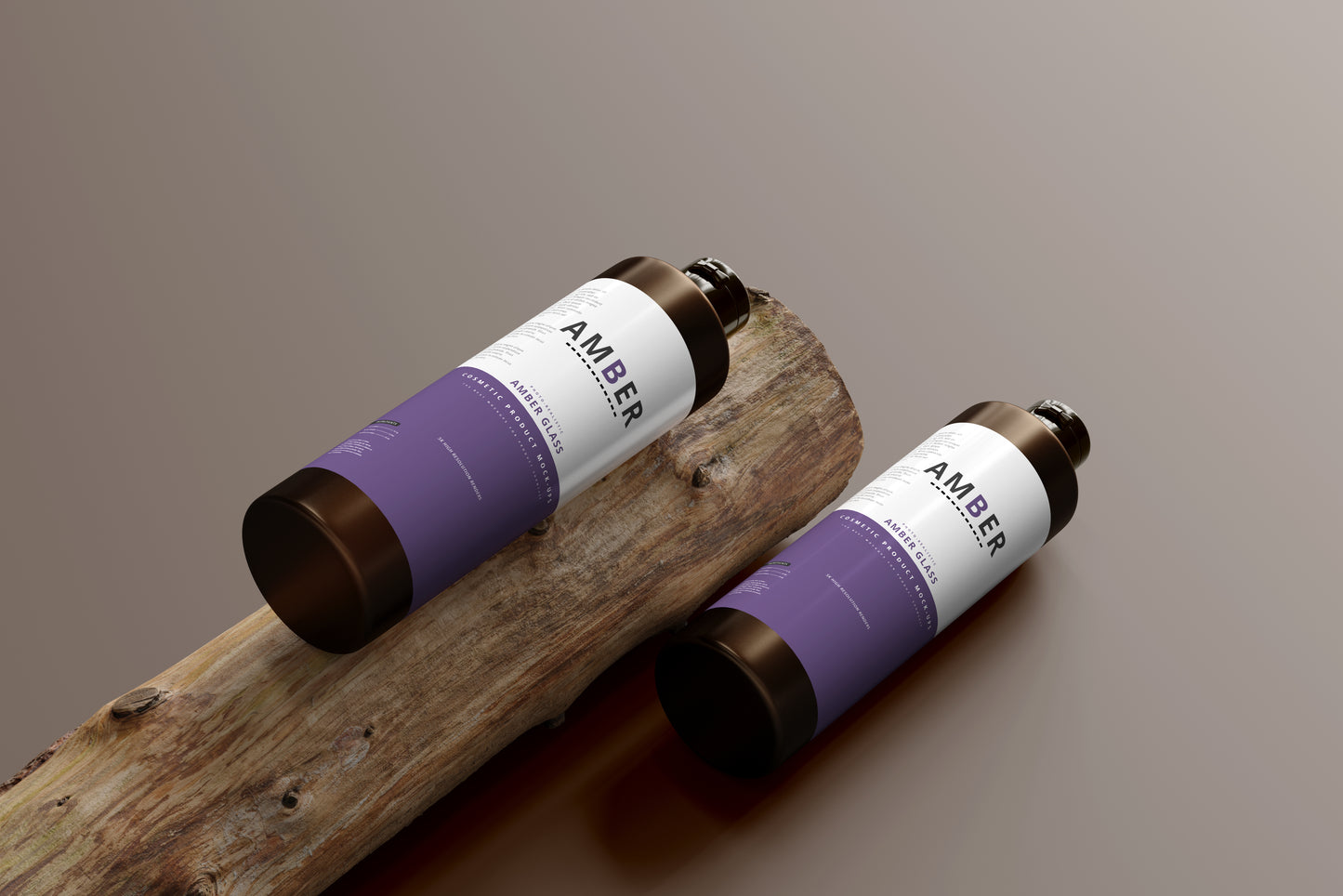Amber Glass Bottle Mockups