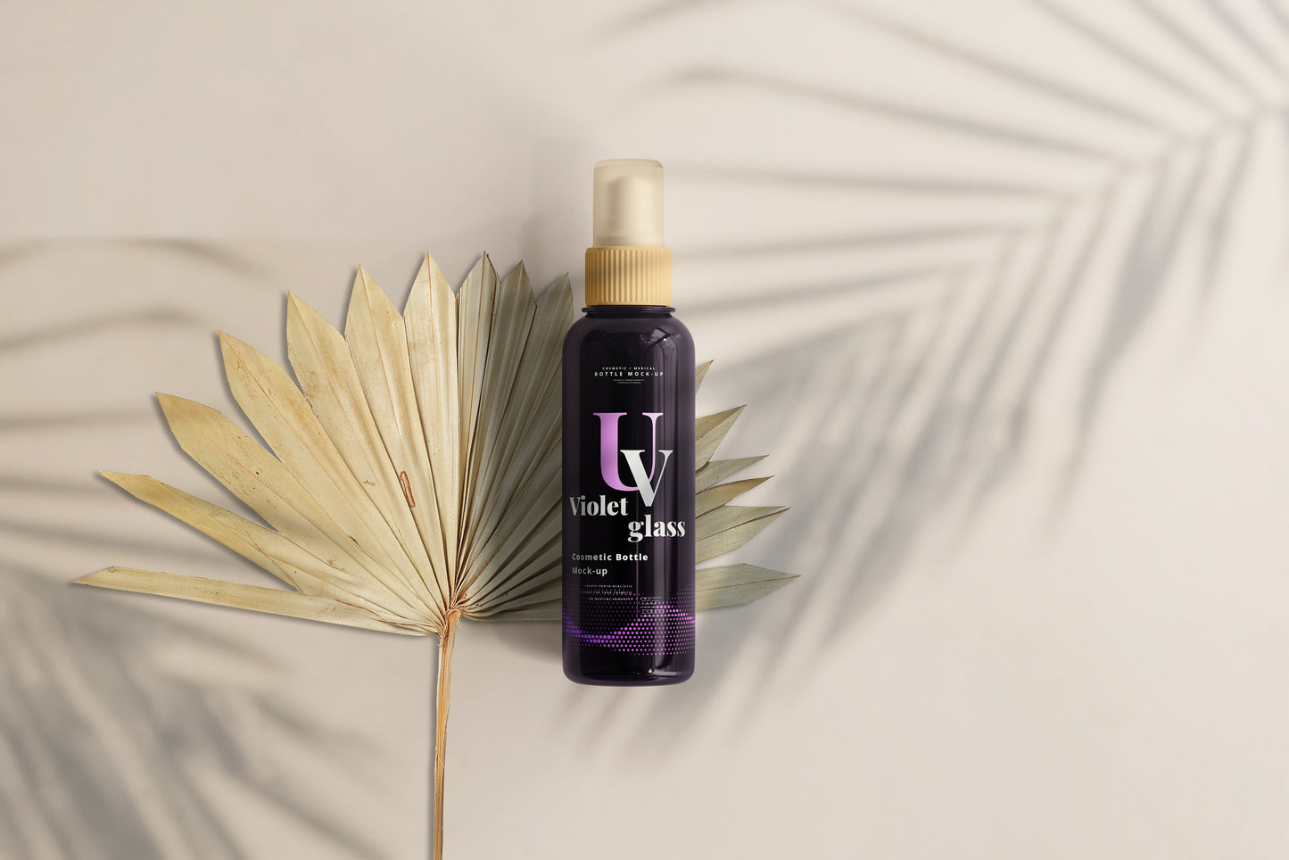 UV Glass Cosmetic Spray Bottle Mockups