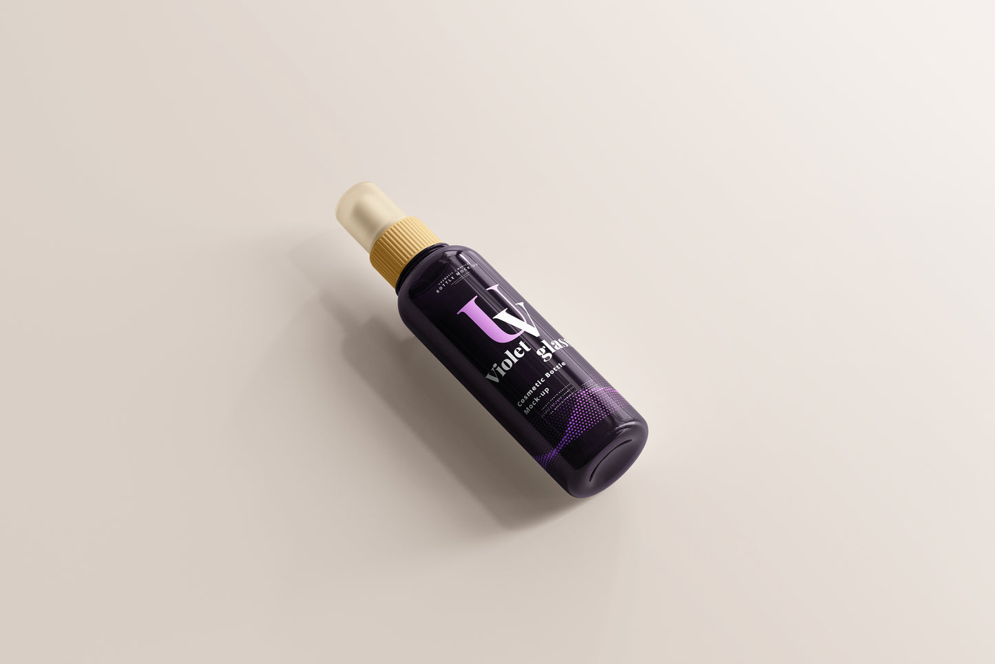 UV Glass Cosmetic Spray Bottle Mockups