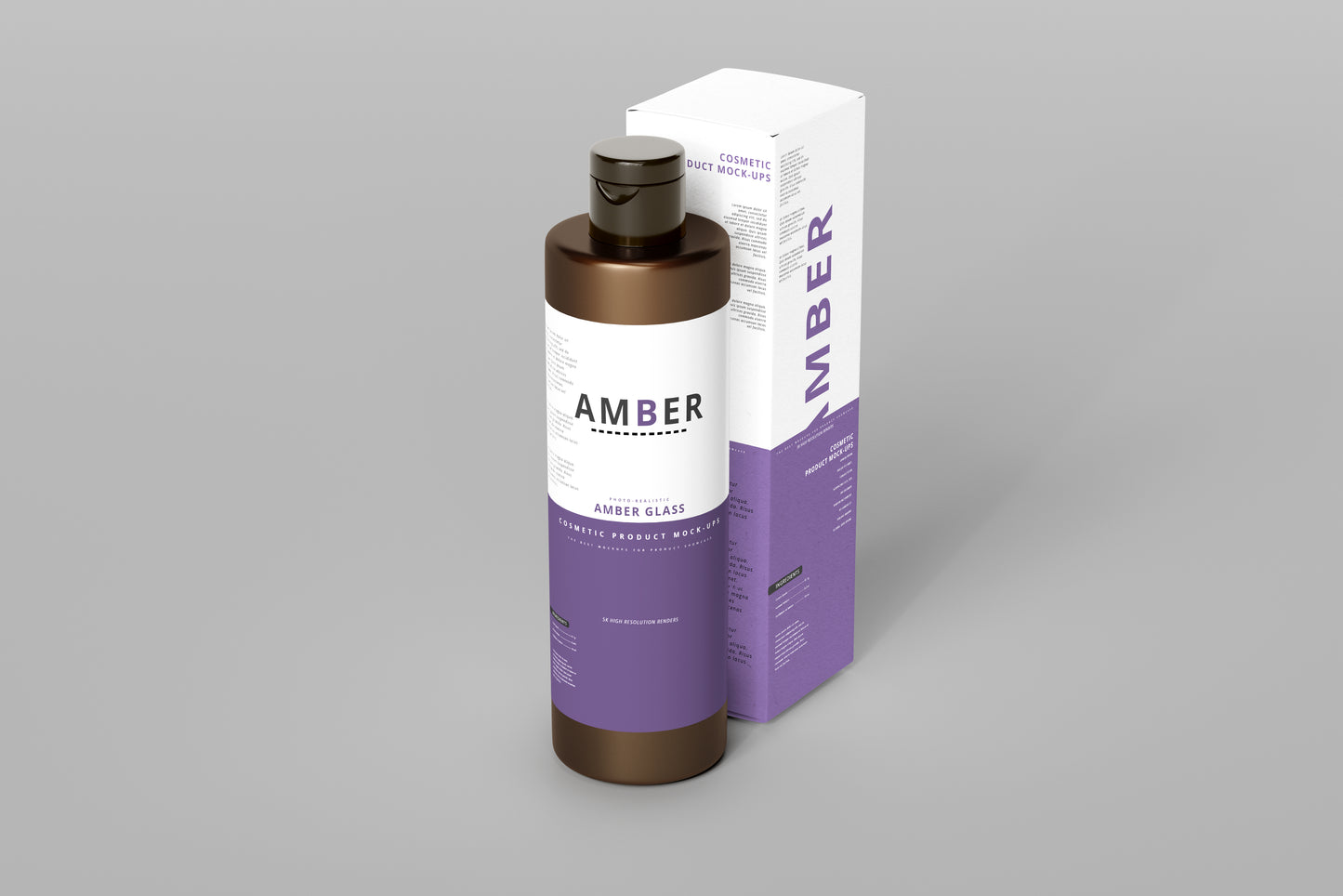 Amber Glass Bottle Mockups