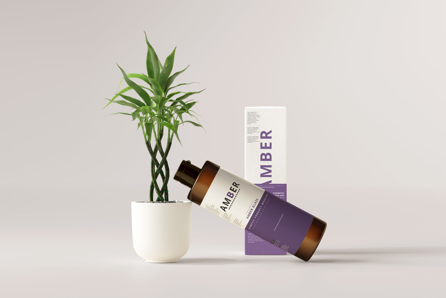 Amber Glass Bottle Mockups