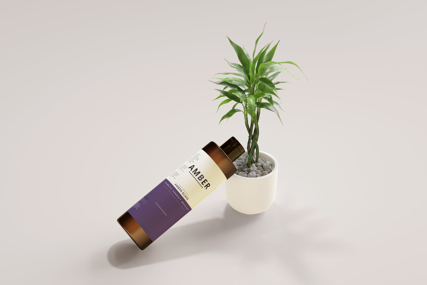 Amber Glass Bottle Mockups