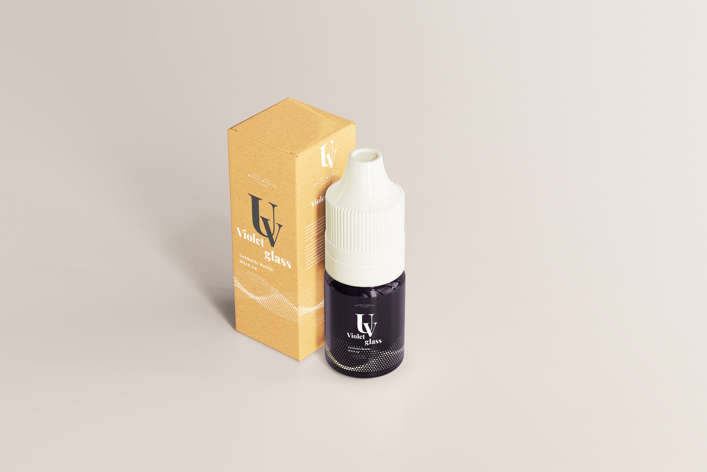 UV Glass Unicorn Dropper Bottle Mockups