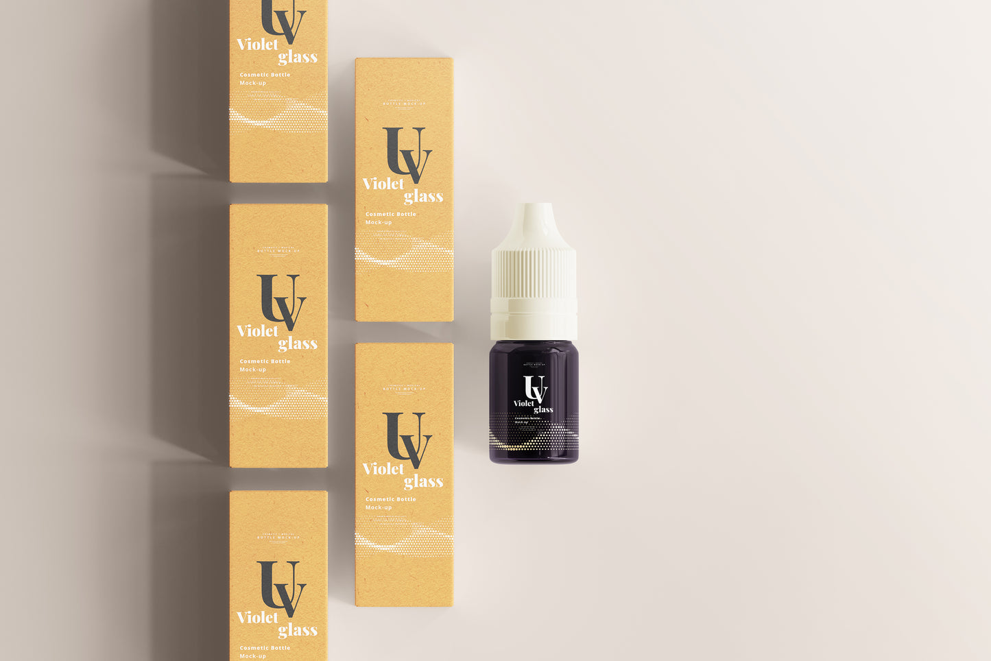 UV Glass Unicorn Dropper Bottle Mockups