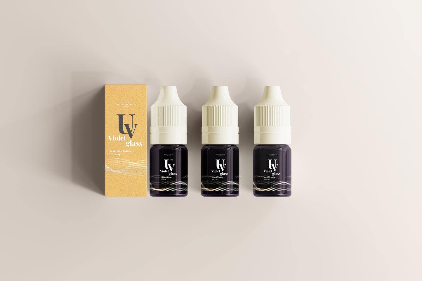 UV Glass Unicorn Dropper Bottle Mockups