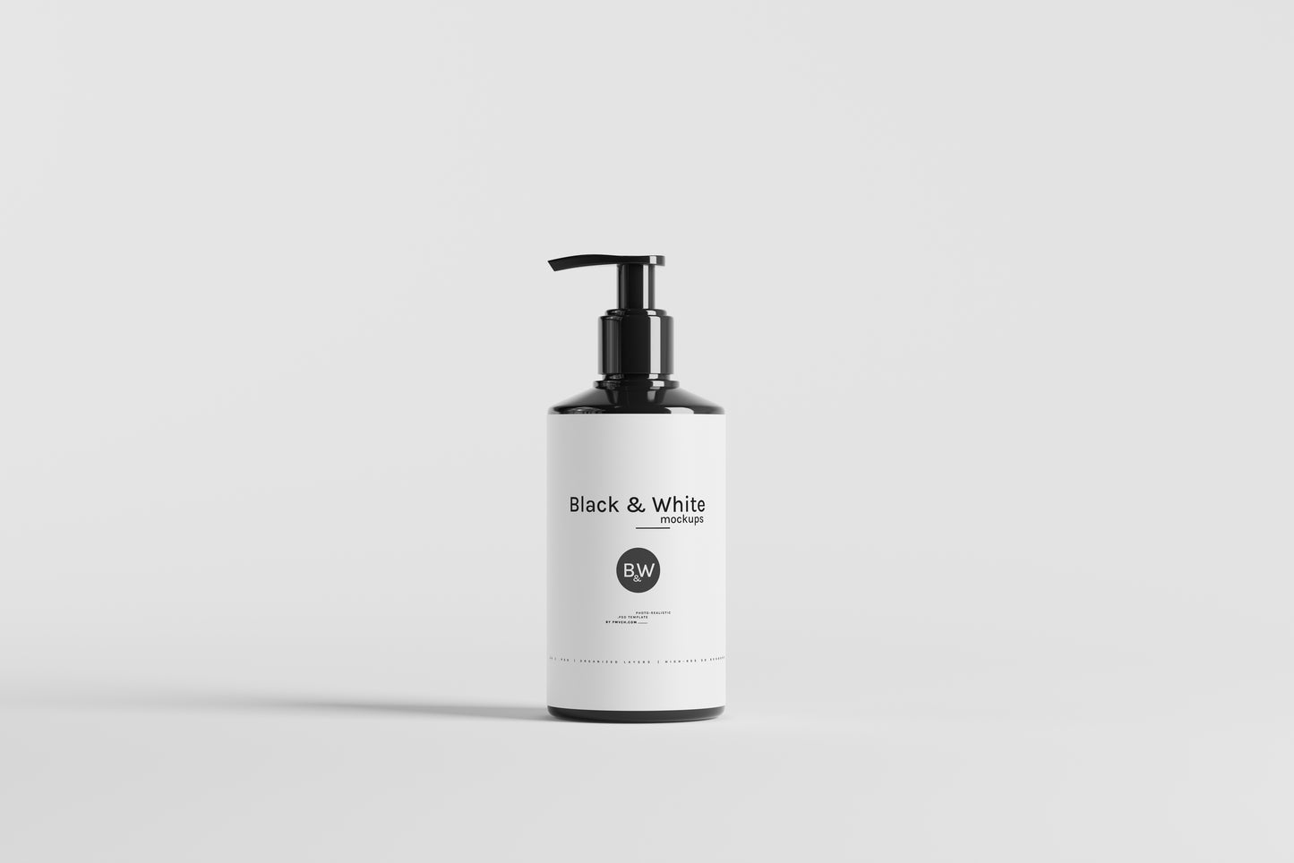 Black & White Mockups - Pump Bottles