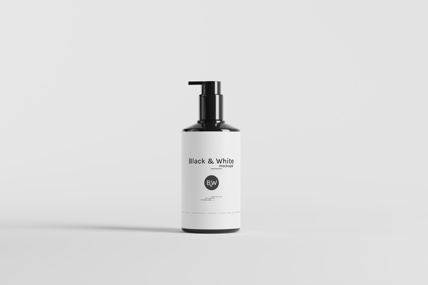 Black & White Mockups - Pump Bottles