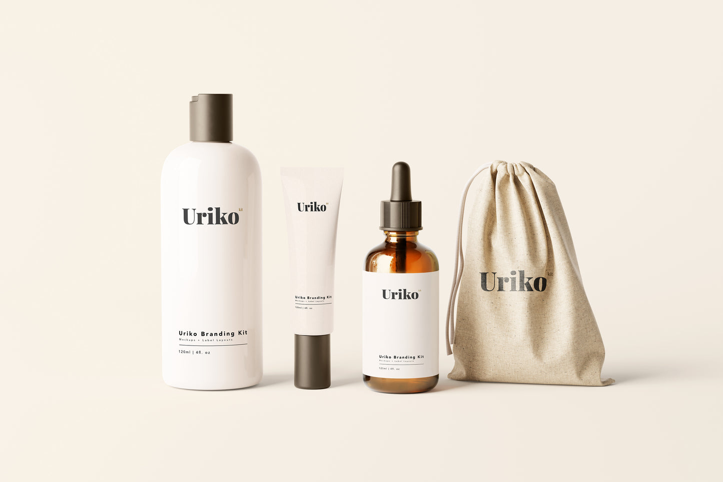 Uriko - Cosmetic Branding Mockup Kit