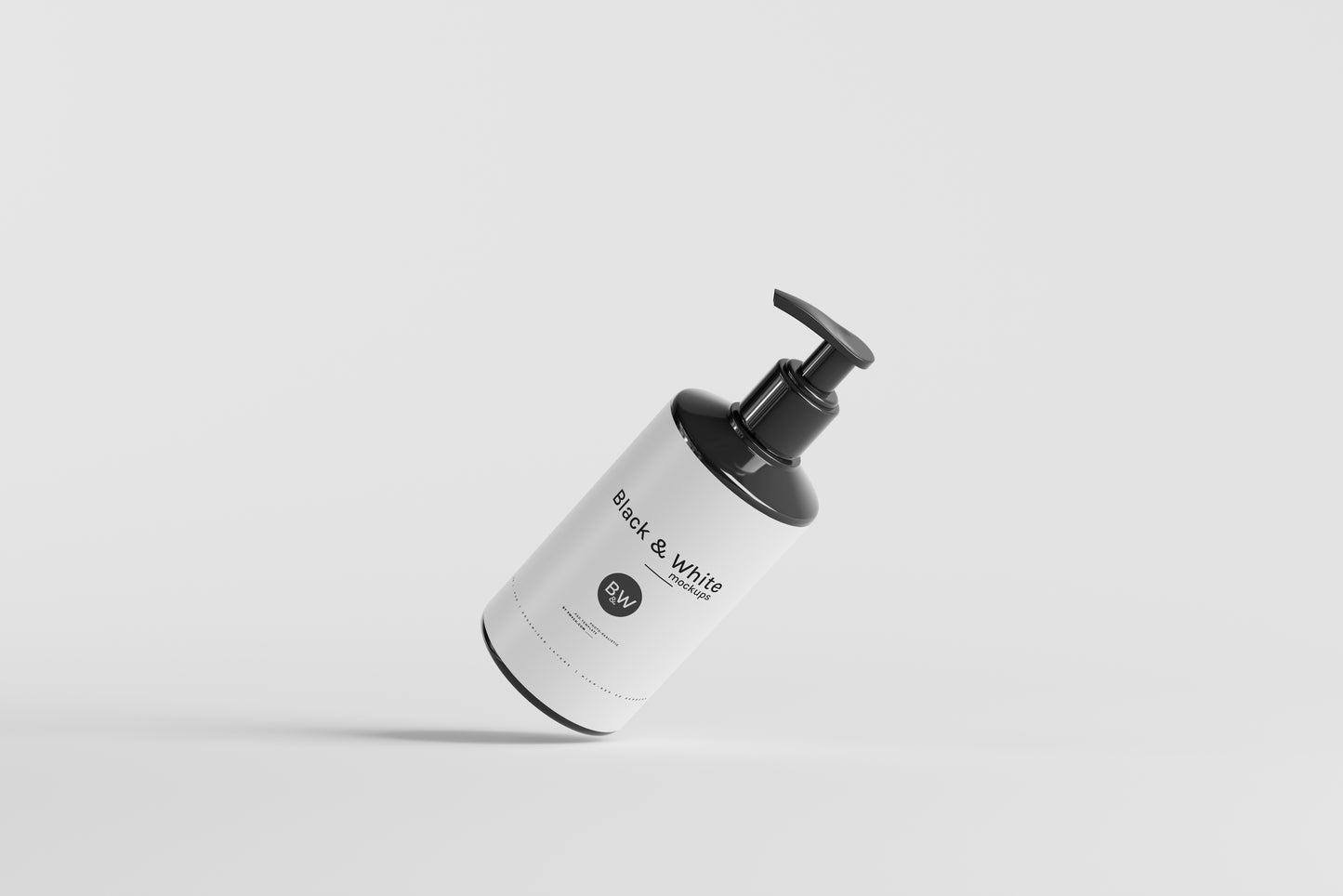 Black & White Mockups - Pump Bottles