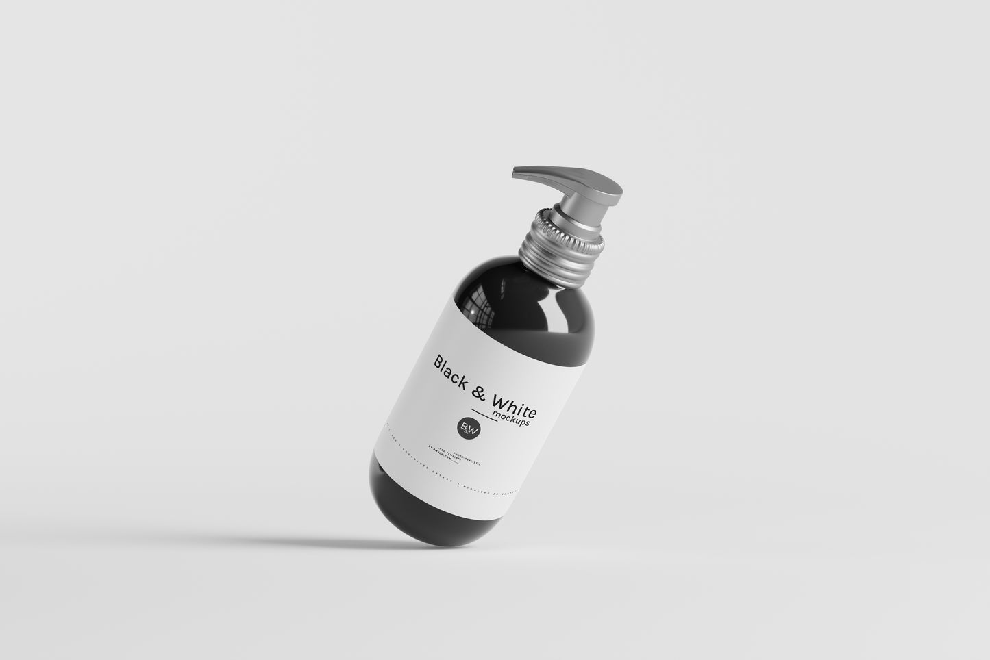 Black & White Mockups - Pump Bottles