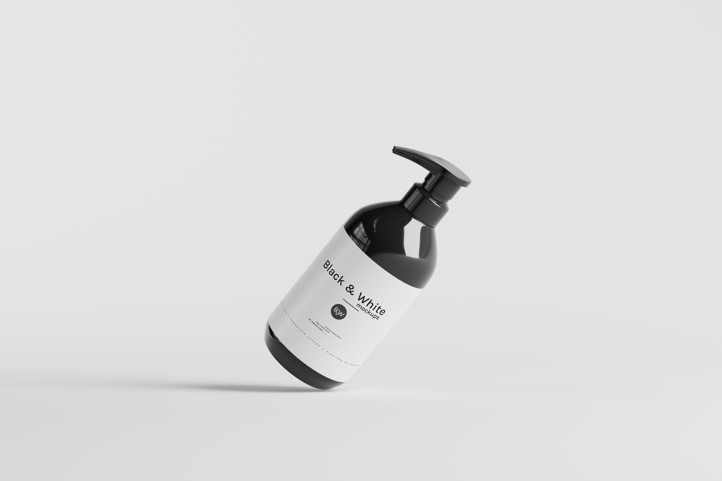 Black & White Mockups - Pump Bottles