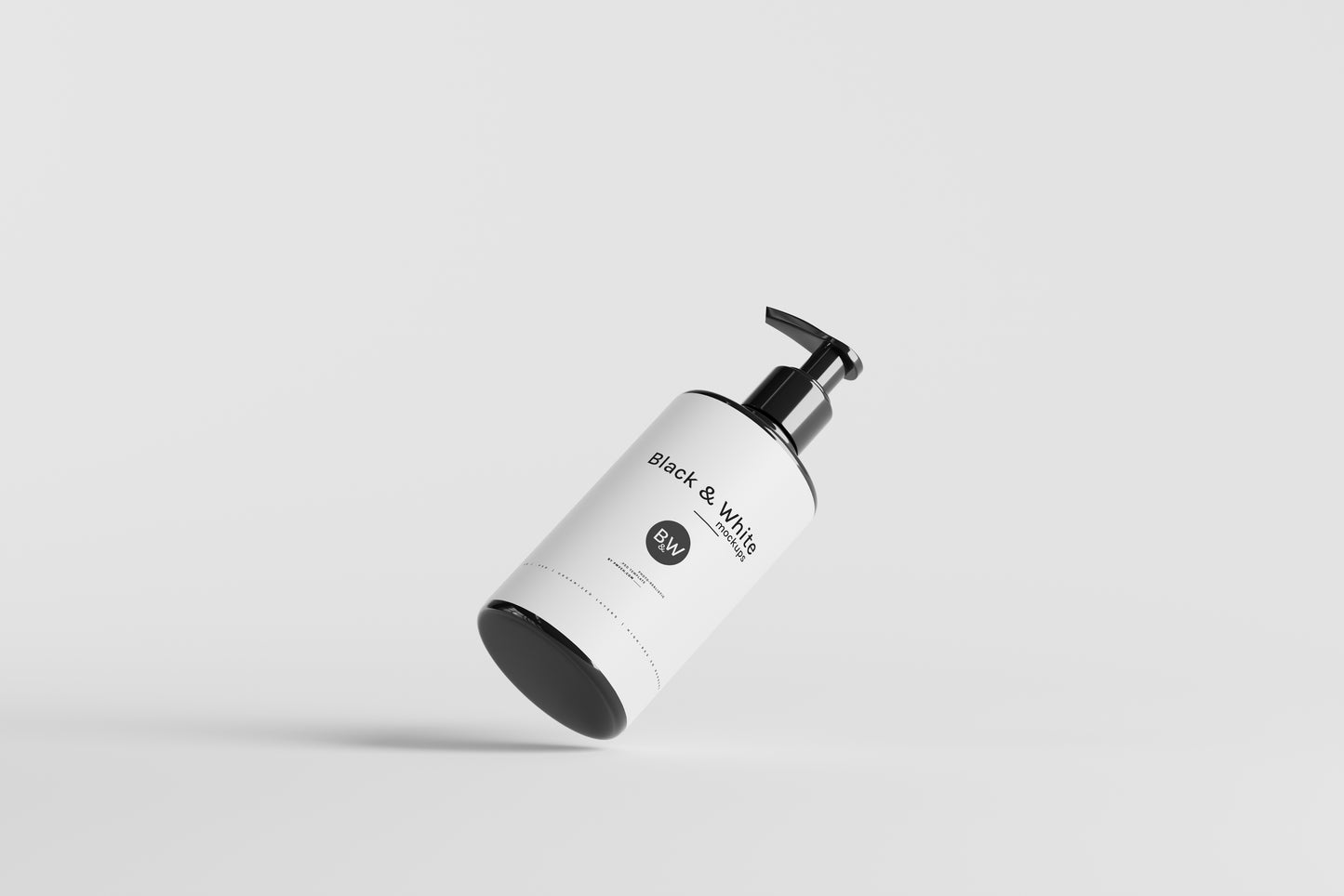 Black & White Mockups - Pump Bottles