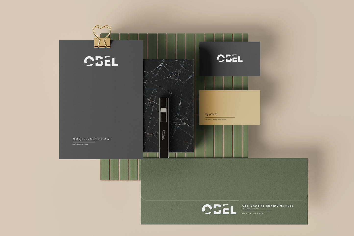 Obel - An Elegant branding identity mockups set