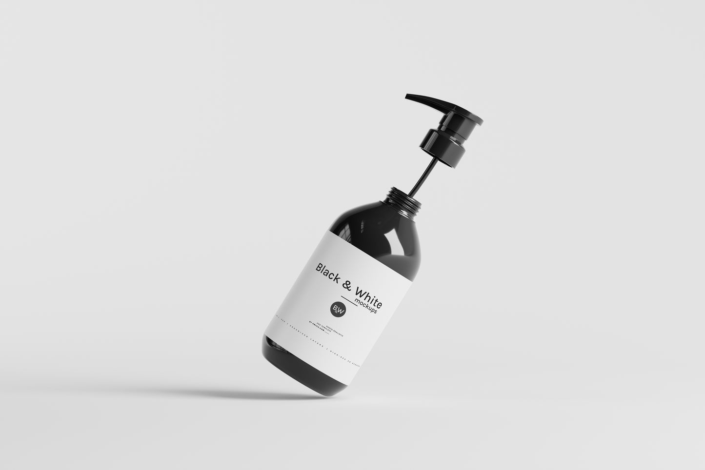 Black & White Mockups - Pump Bottles