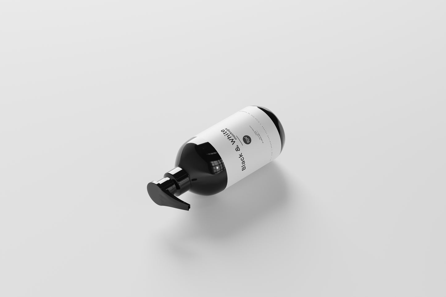 Black & White Mockups - Pump Bottles