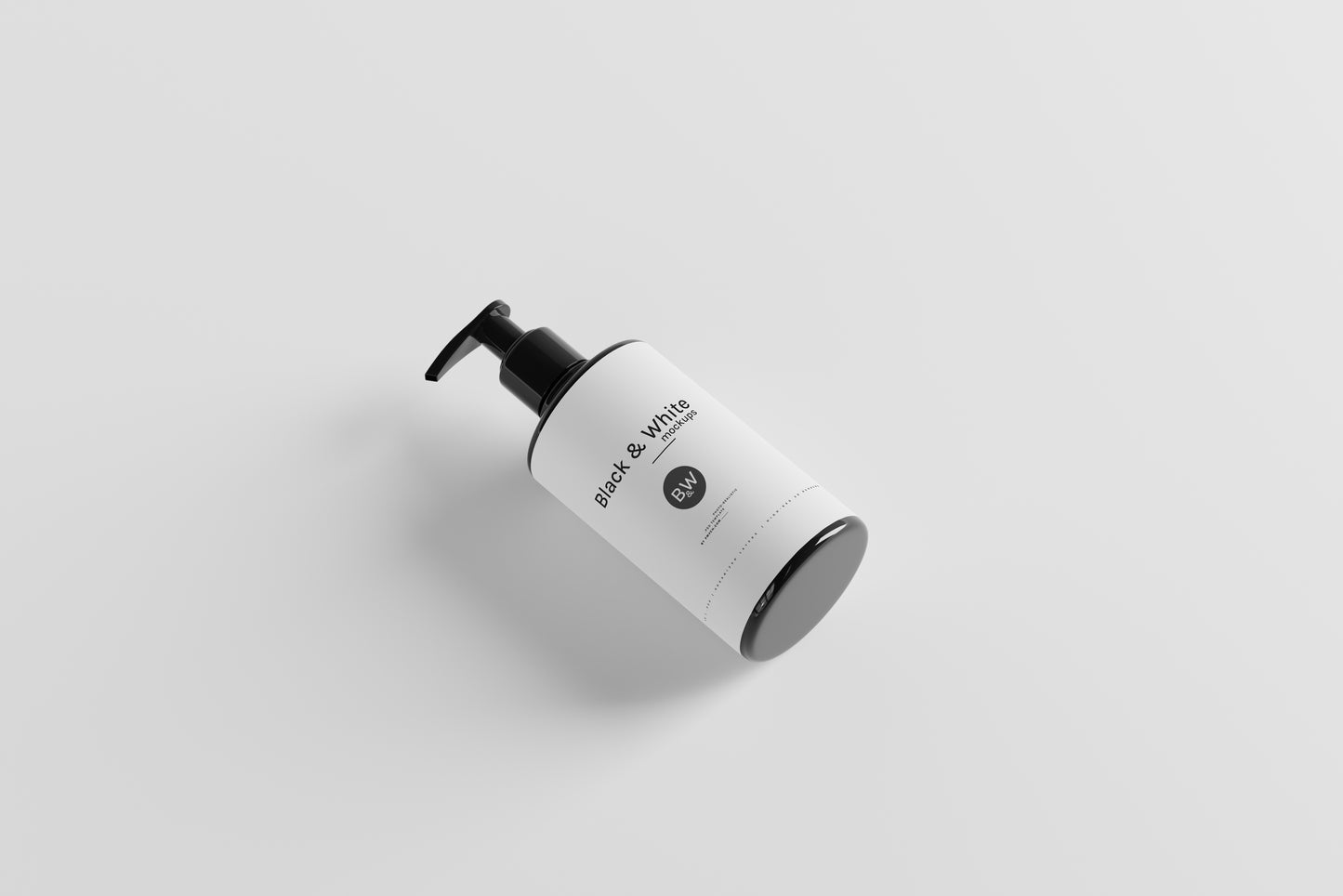 Black & White Mockups - Pump Bottles