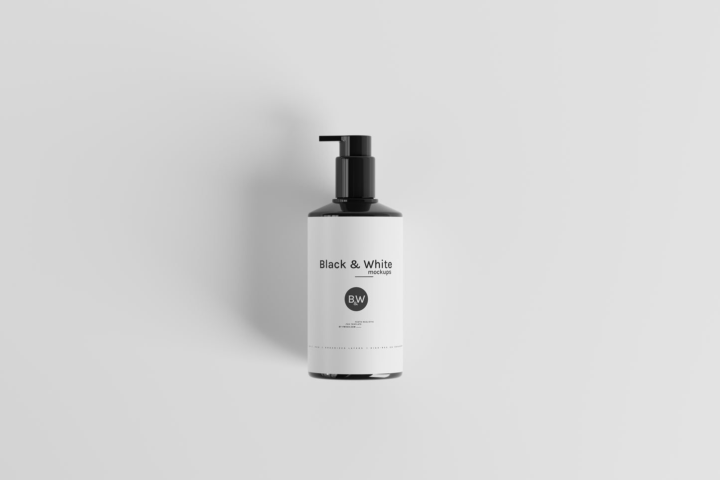 Black & White Mockups - Pump Bottles