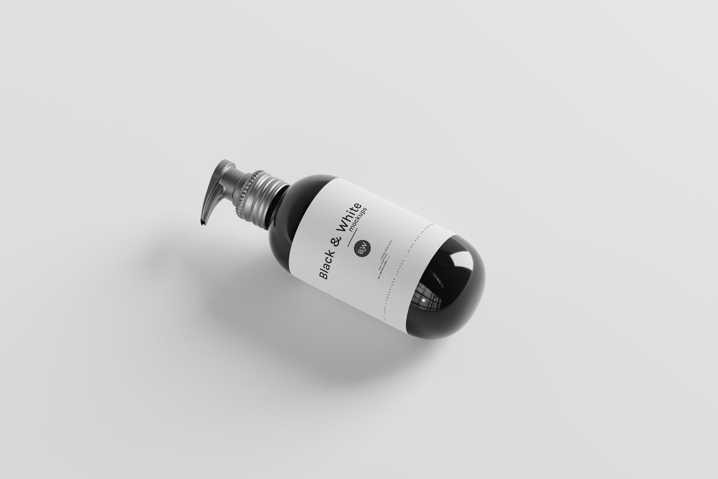 Black & White Mockups - Pump Bottles