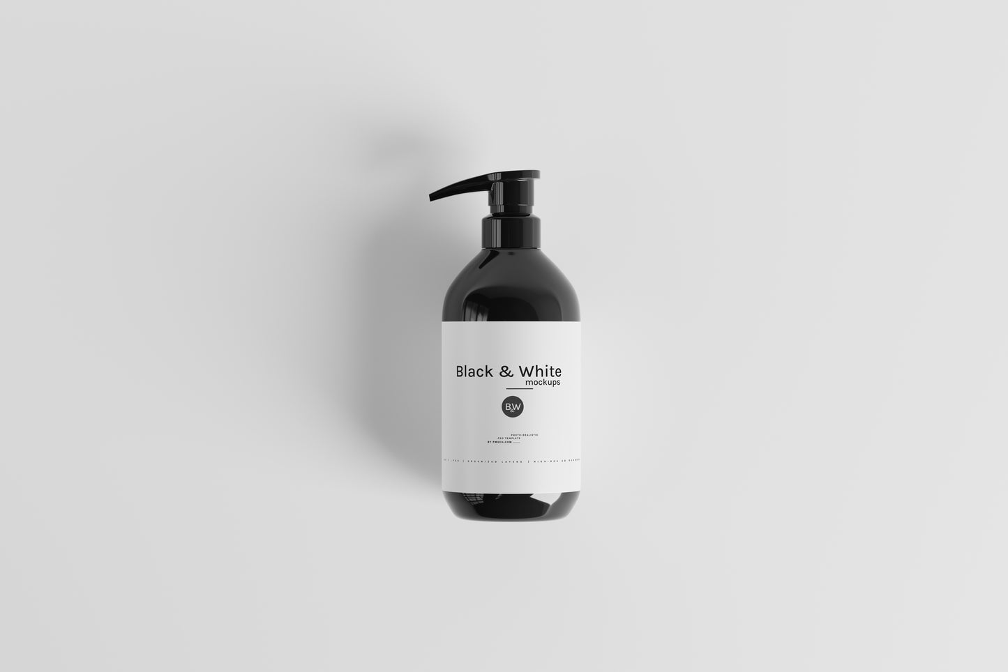 Black & White Mockups - Pump Bottles