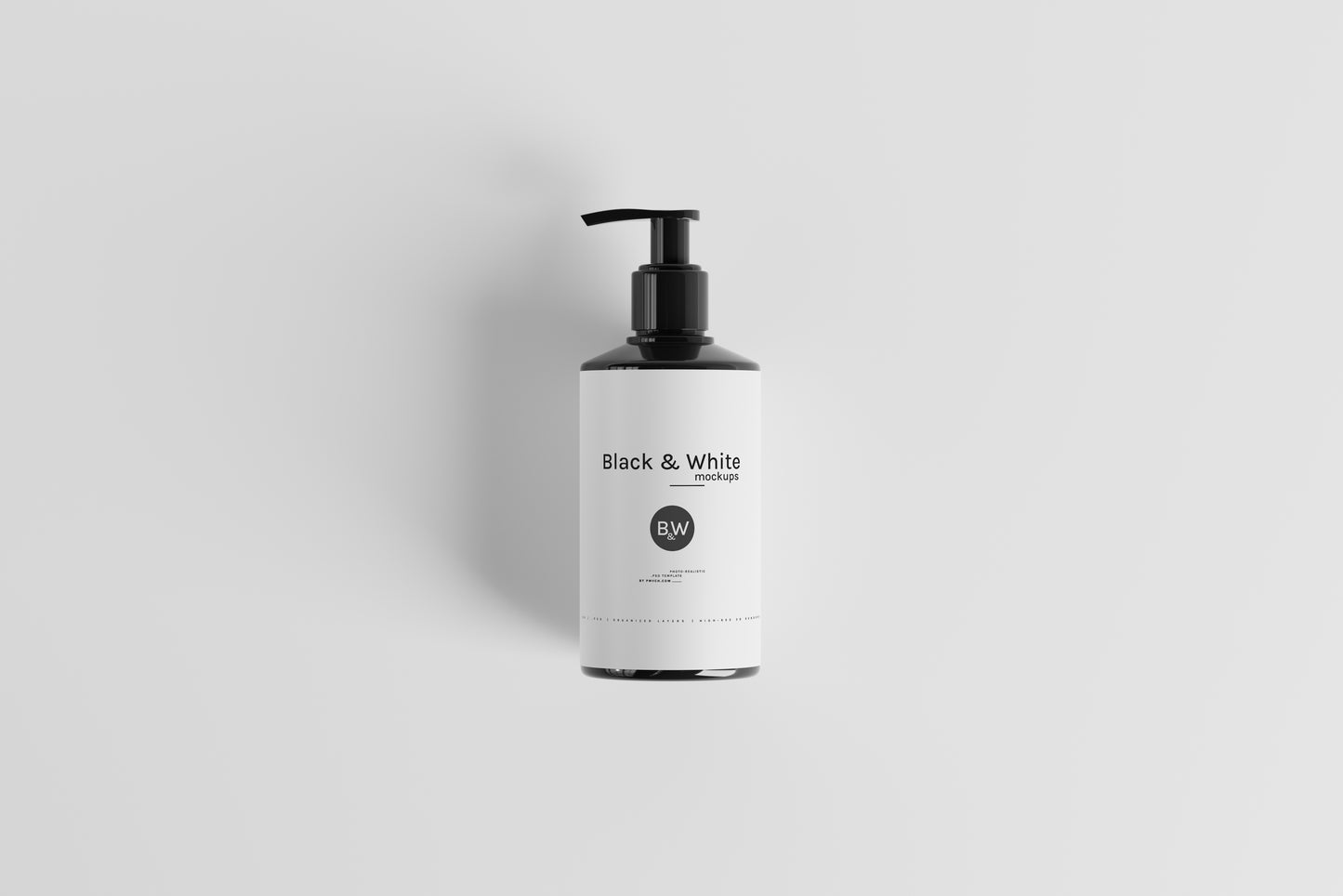 Black & White Mockups - Pump Bottles