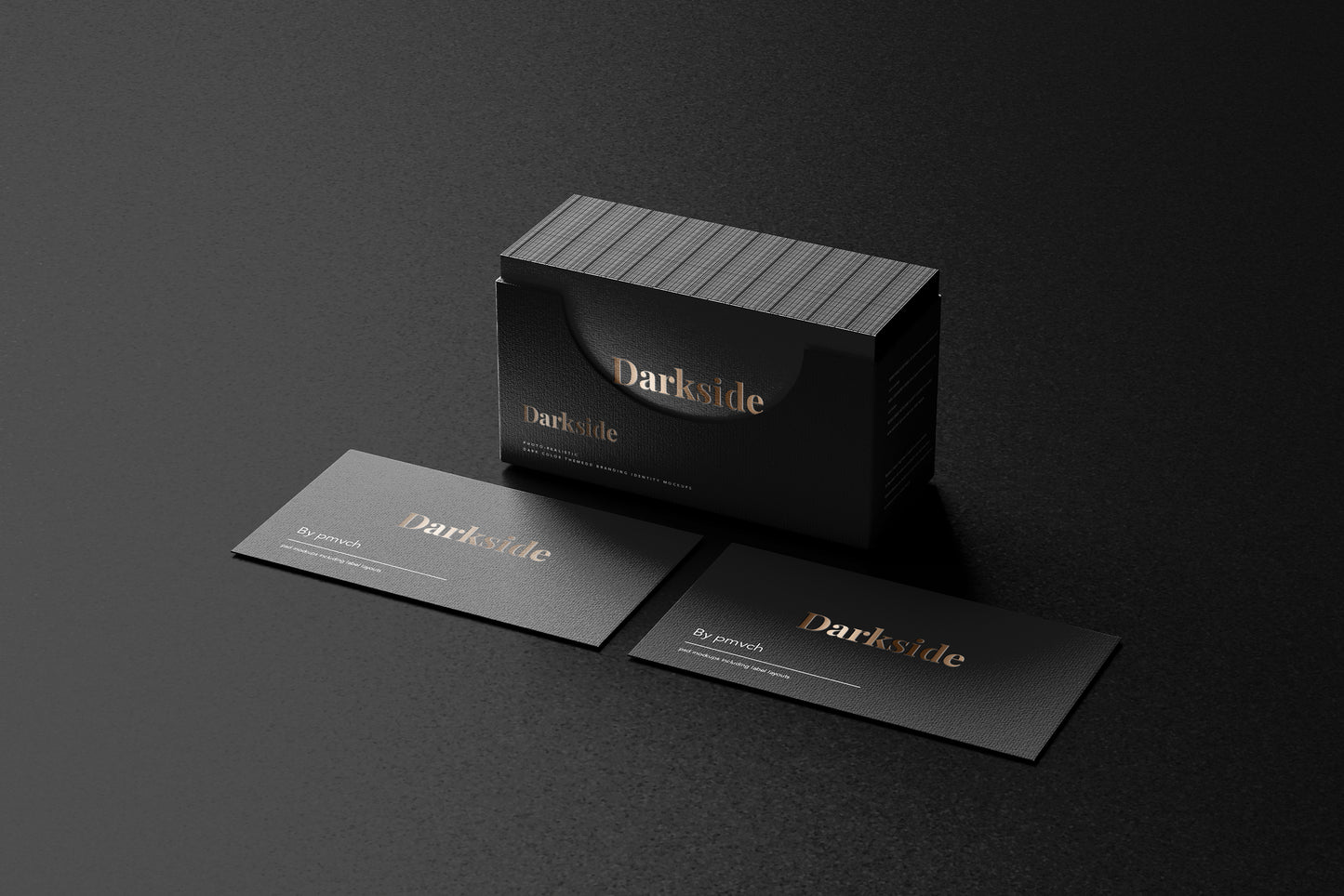 Darkside - A dark color branding identity mockups