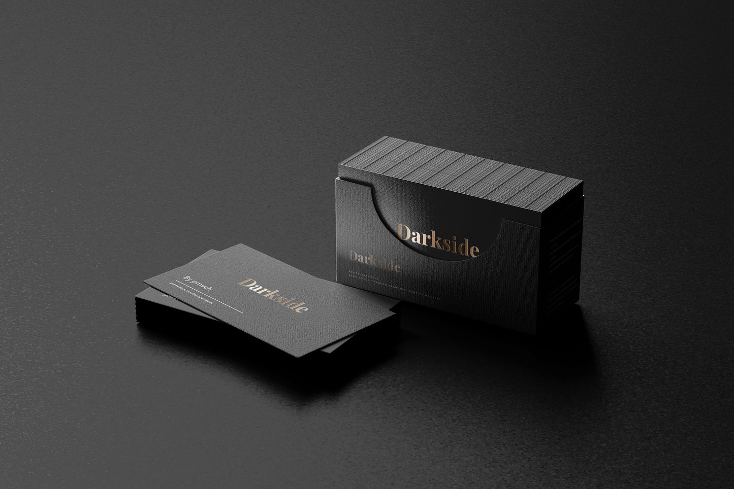 Darkside - A dark color branding identity mockups