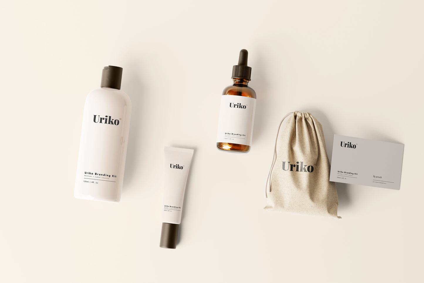 Uriko - Cosmetic Branding Mockup Kit