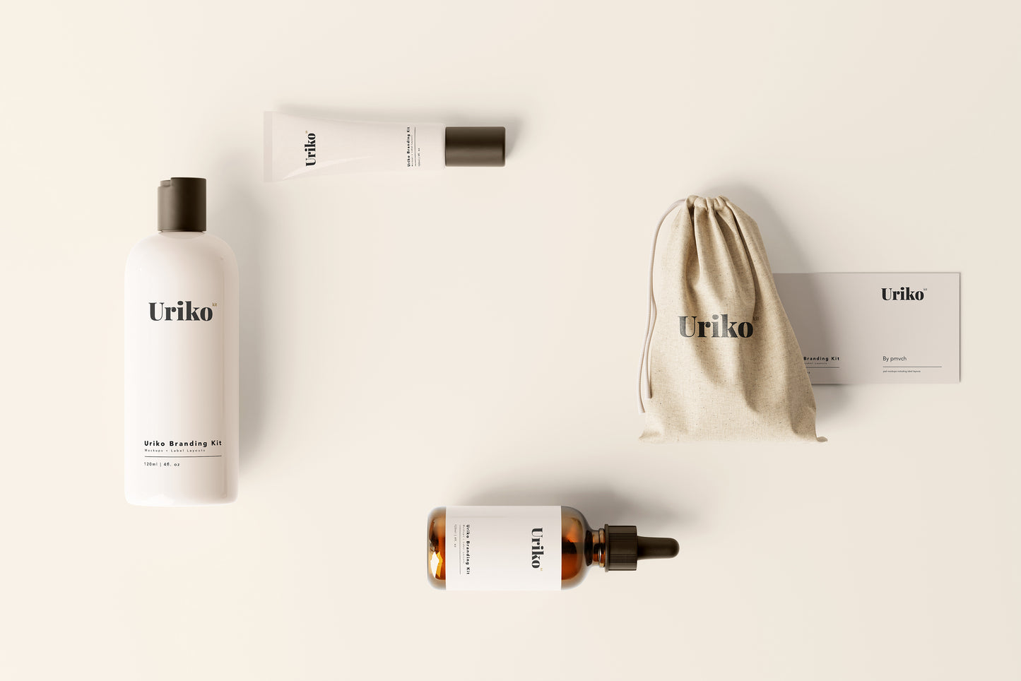 Uriko - Cosmetic Branding Mockup Kit