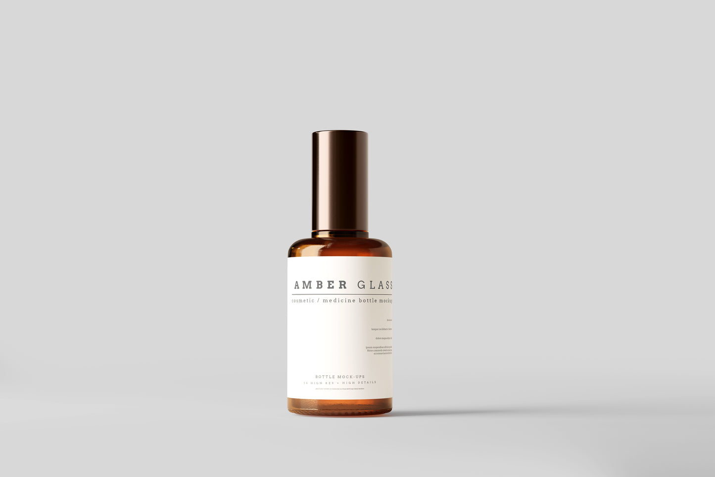 Amber Glass Bottle Mockups