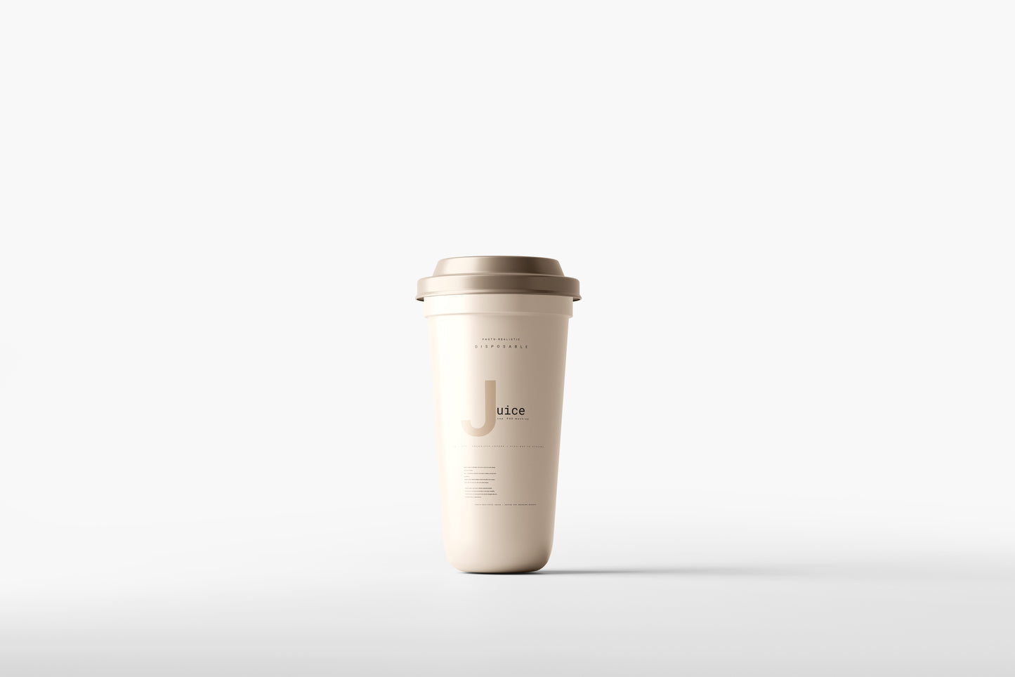 Disposable Plastic Cup Mockup