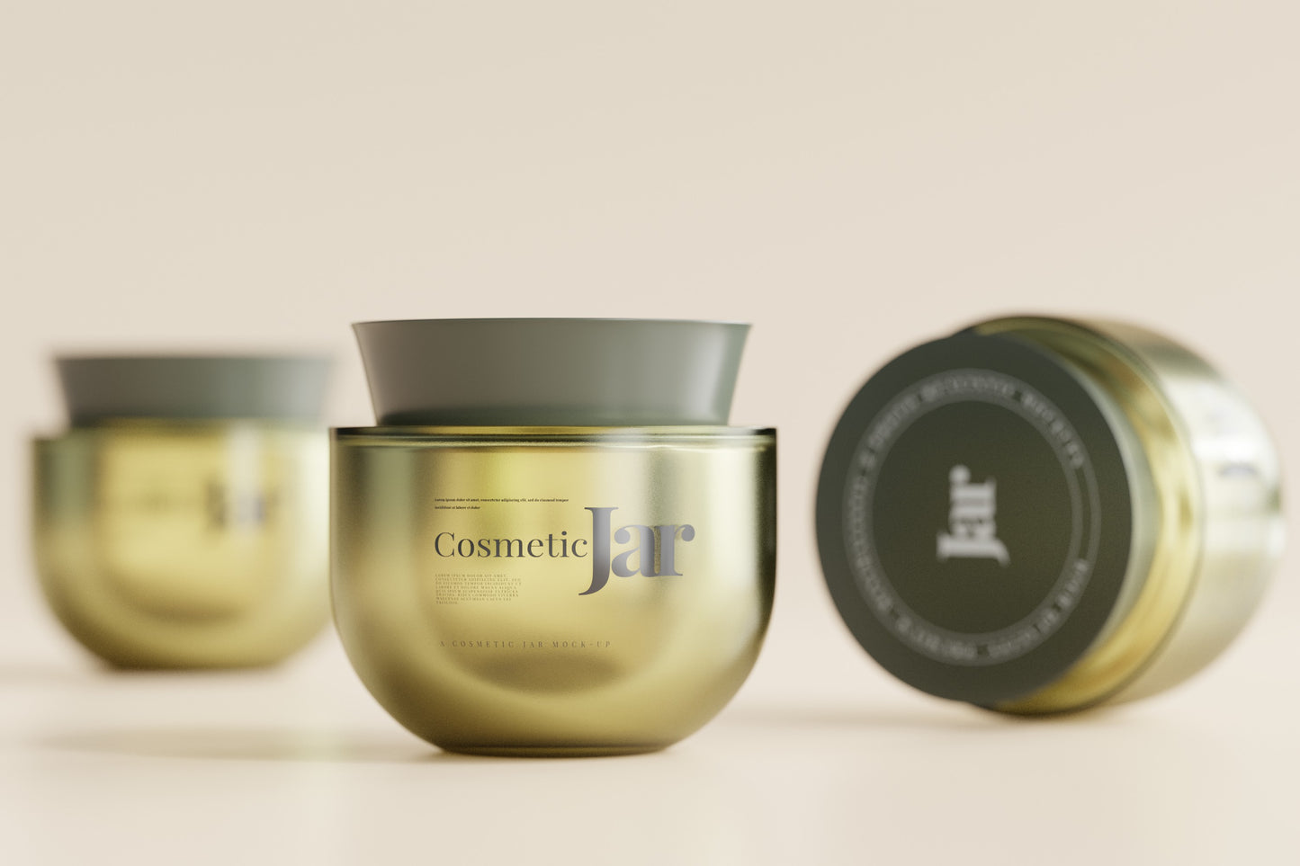Glass Cosmetic Jar Mockups