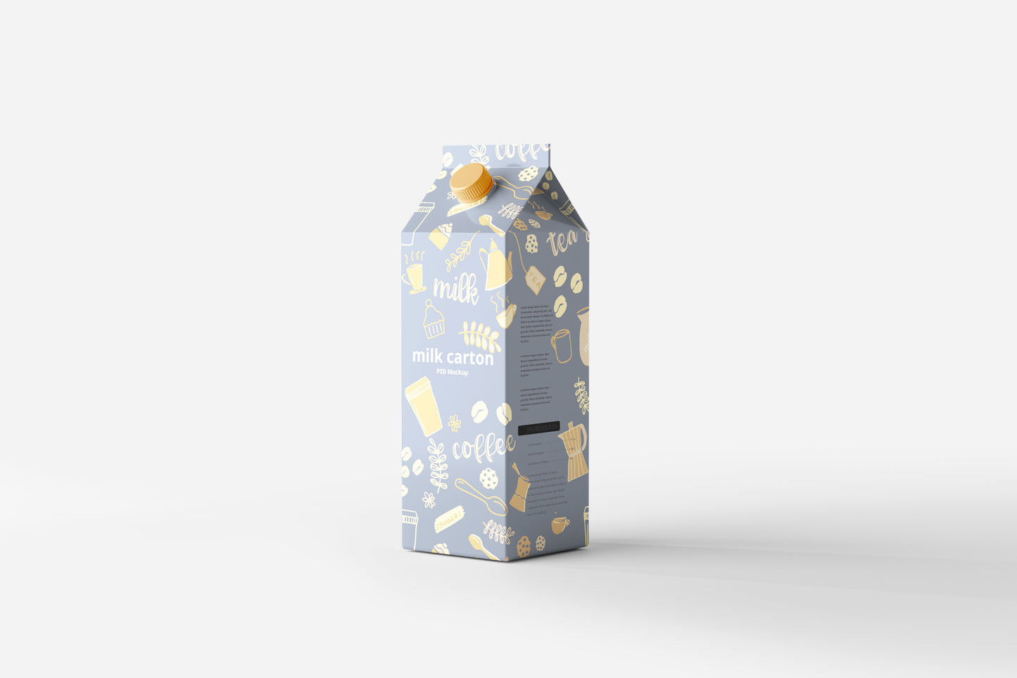 Milk Carton Box Mockup