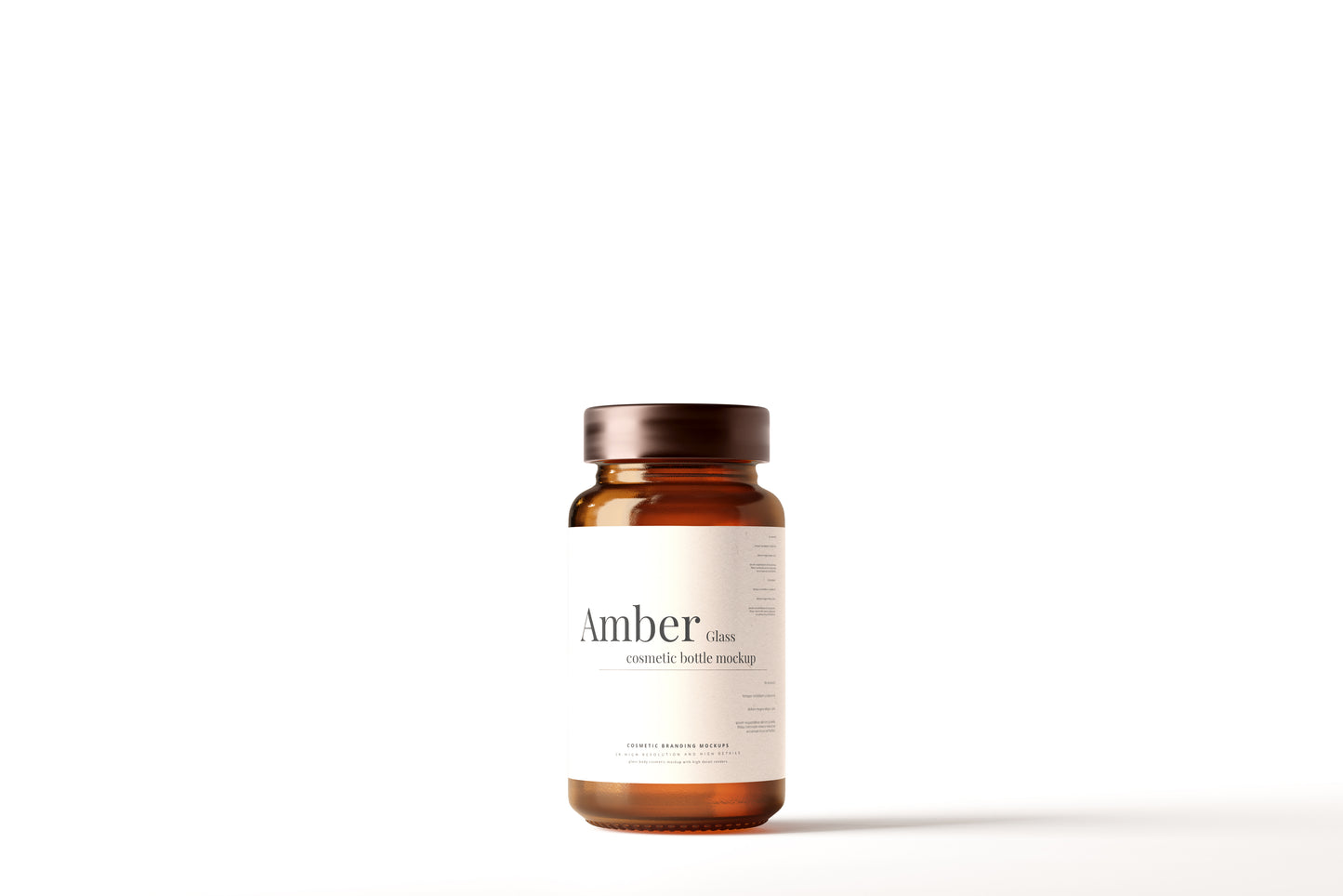 Amber Glass Jar Mockups