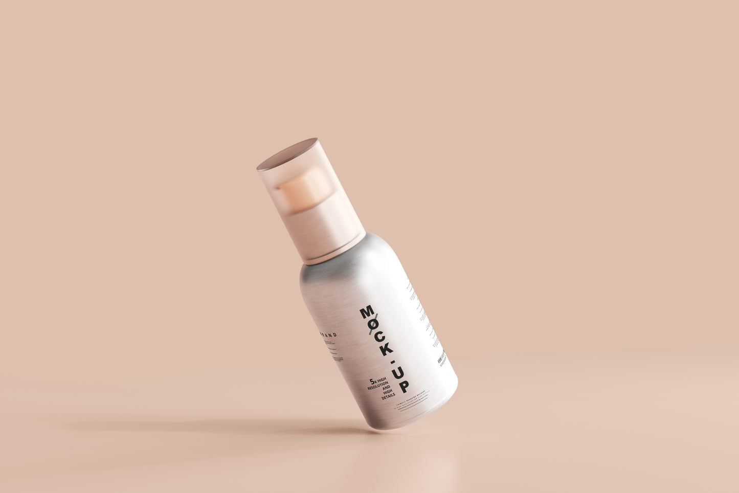 Aluminum Body Cosmetic Spray Bottle Mockup