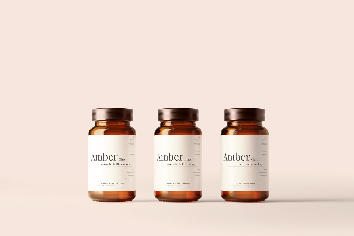 Amber Glass Jar Mockups