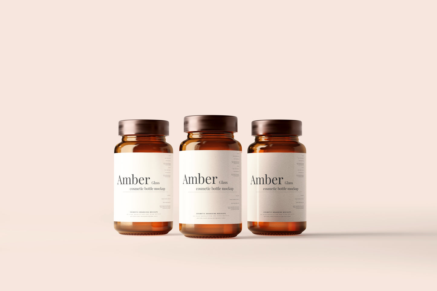 Amber Glass Jar Mockups